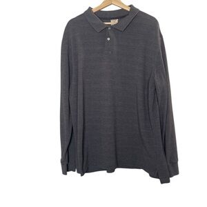 Men's Steve &‎ Barry's Long Sleeve Polo Shirt Size XL Grey
